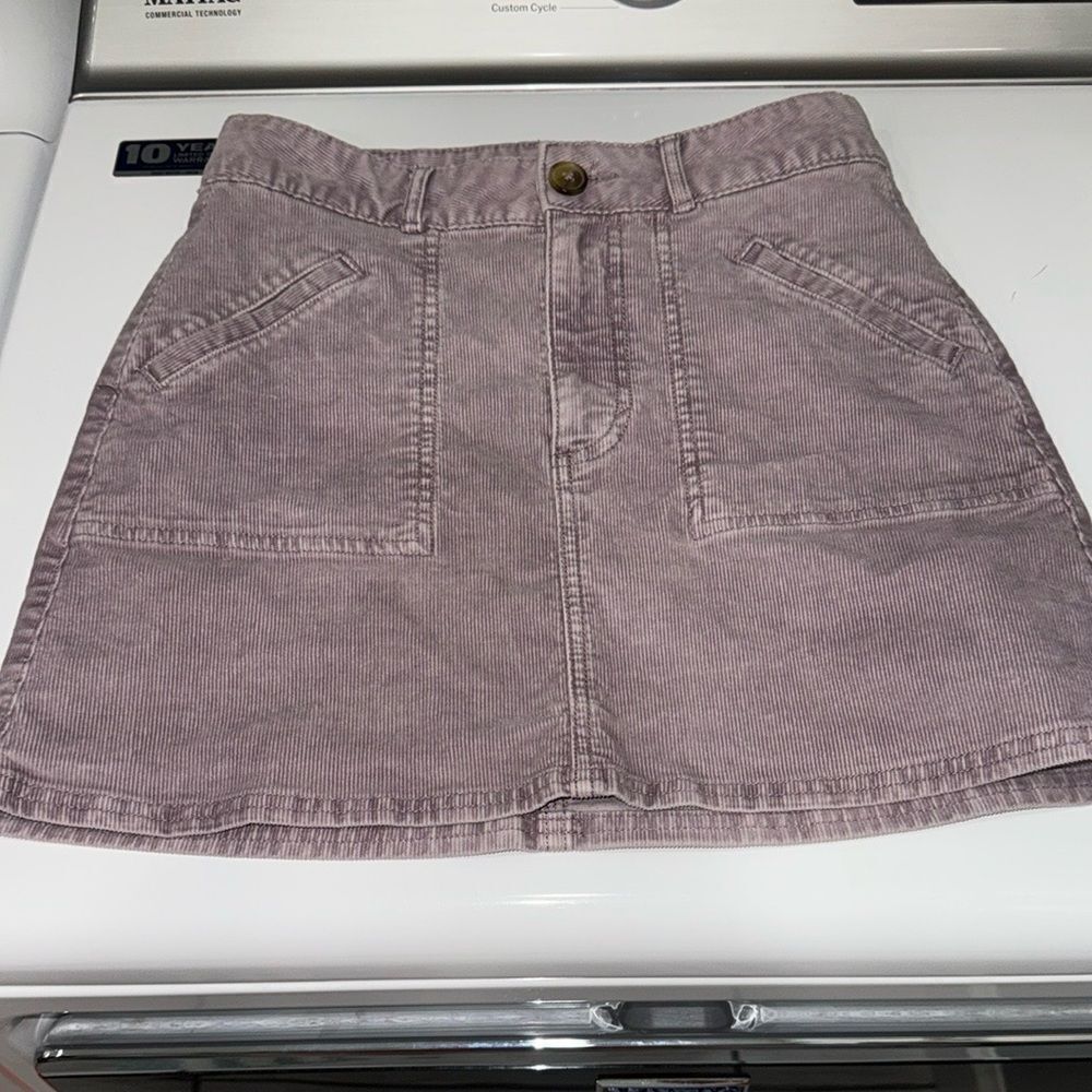 American Eagle Outfitters Purple corduroy A-line Mini Skirt! size 0! Like new!